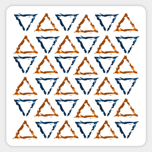 Blue & Orange Triangles Sticker